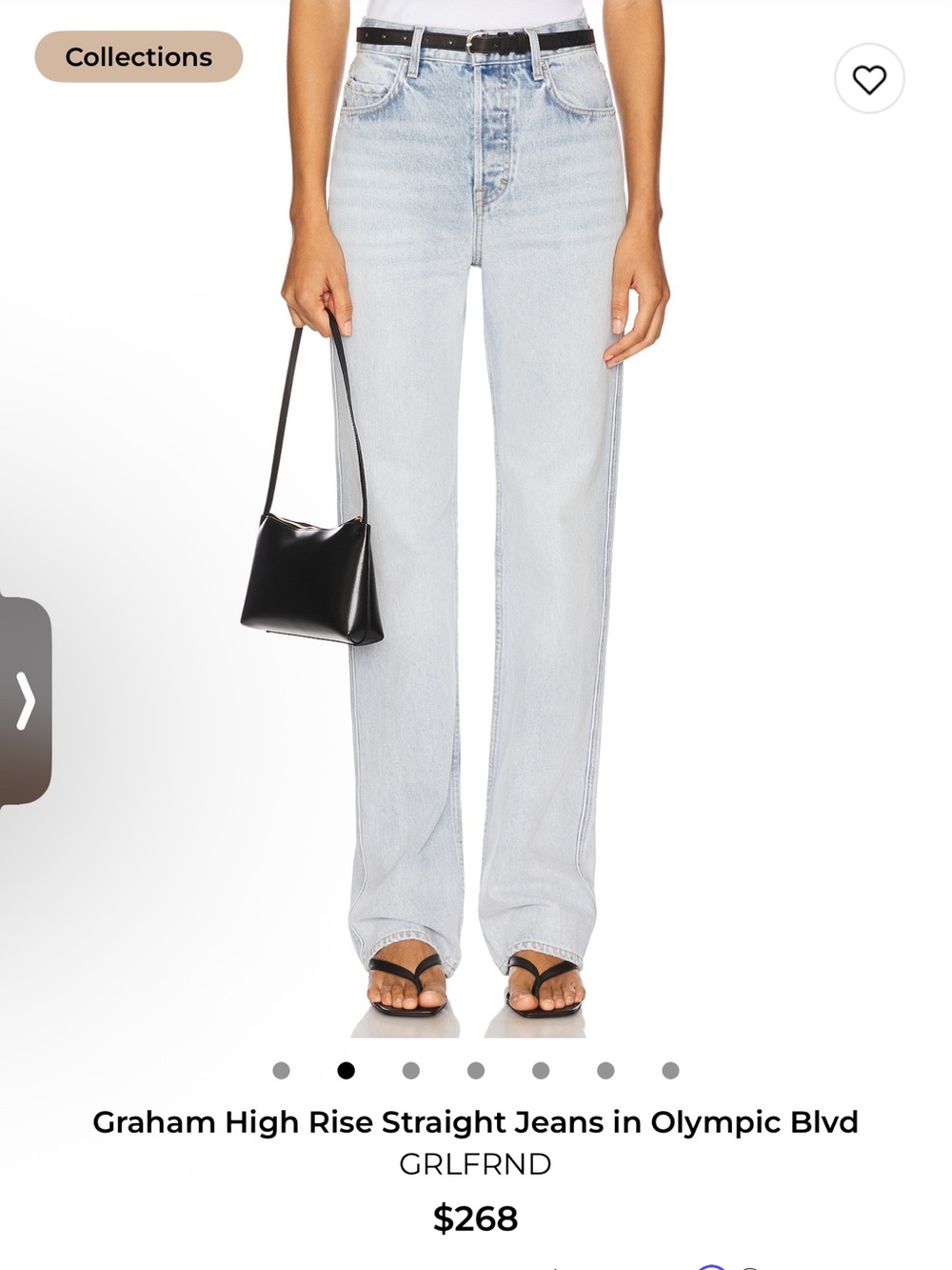 GRLFRND GRAHAM HIGH RISE STRAIGHT JEANS IN OLYMP...
GRLERND